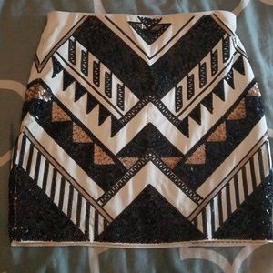 Express sequin skirt
